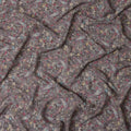 Dusty Mauve Grey Printed Viscose Crepe Fabric 110cm
