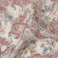Warm Sand Beige Printed Viscose Crepe Fabric 110cm