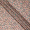 Salmon Peach Pink Printed Viscose Crepe Fabric 110cm