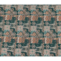 Deep Teal Green Printed Viscose Crepe Fabric 110cm