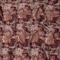 Oxblood Maroon Red Printed Viscose Crepe Fabric 110cm