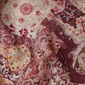 Oxblood Maroon Red Printed Viscose Crepe Fabric 110cm