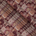 Oxblood Maroon Red Printed Viscose Crepe Fabric 110cm