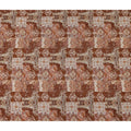 Rust Terracotta Brown Printed Viscose Crepe Fabric 110cm