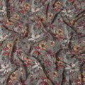 Slate Grey Printed Viscose Crepe Fabric 110cm