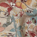 Ivory Cream Beige Printed Viscose Crepe Fabric 110cm