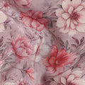 Dusty Mauve Viscose Crepe Digital Printed Fabric 110cm | Reg