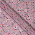 Dusty Rose Viscose Crepe Digital Printed Fabric 110cm | Rega
