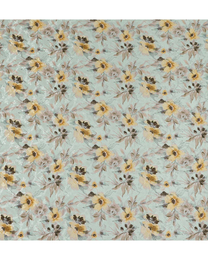 Sage Mint Viscose Crepe Digital Printed Fabric 110cm | Regal