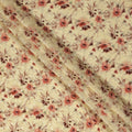 Golden Yellow Viscose Crepe Digital Printed Fabric 110cm | R