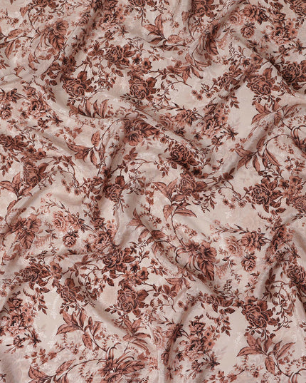 Blush Pink Viscose Crepe Digital Printed Fabric 110cm | Rega