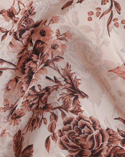 Blush Pink Viscose Crepe Digital Printed Fabric 110cm | Rega