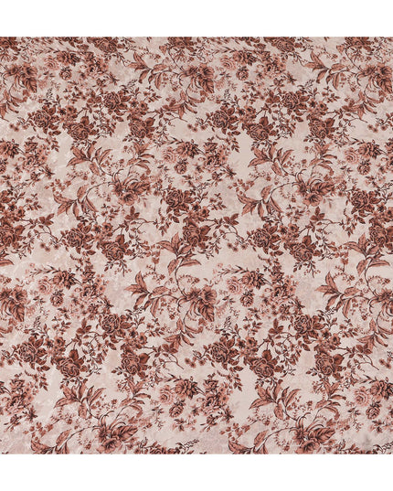 Blush Pink Viscose Crepe Digital Printed Fabric 110cm | Rega