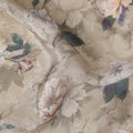 Taupe Blush Viscose Crepe Digital Printed Fabric 110cm | Reg