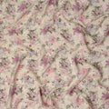 Blush Pink Viscose Crepe Digital Printed Fabric 110cm | Rega