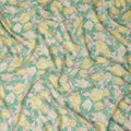 Mint Green Floral Viscose Fabric by the Meter