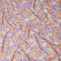 Lilac Purple Floral Viscose Fabric by the Meter