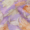 Lilac Purple Floral Viscose Fabric by the Meter