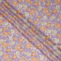Lilac Purple Floral Viscose Fabric by the Meter