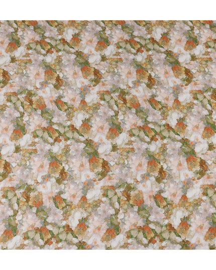 Blush Peach Floral Viscose Fabric | By Meter