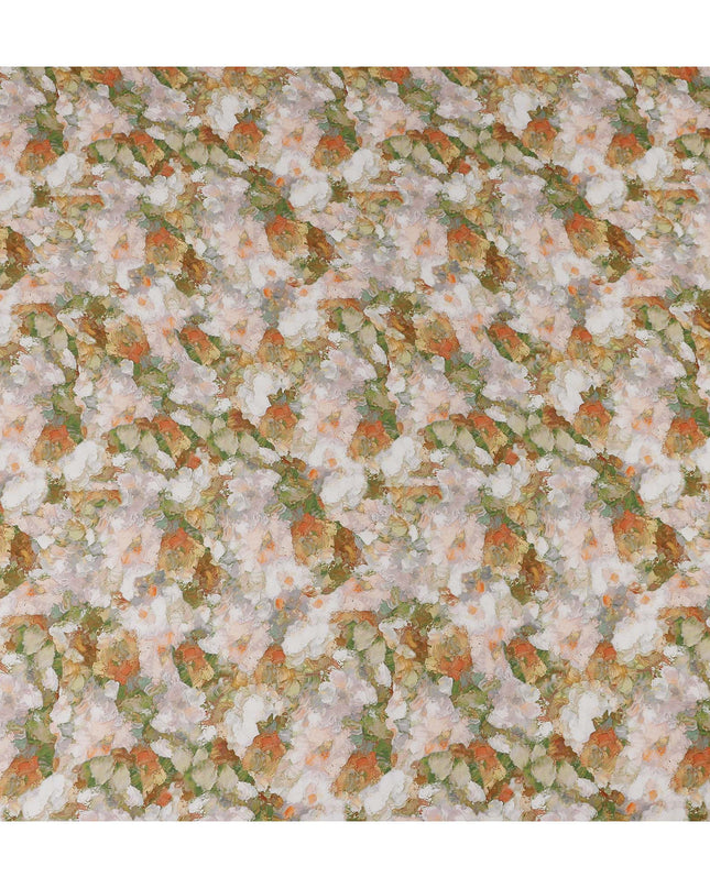 Blush Peach Floral Viscose Fabric | By Meter