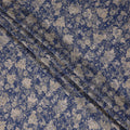 Navy Blue Floral Viscose Fabric by the Meter