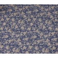 Navy Blue Floral Viscose Fabric by the Meter