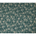 Deep Teal Green Floral Viscose Fabric by the Meter