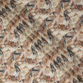 Oyster Beige Abstract Viscose Fabric by the Meter