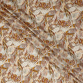 Sandstone Beige Abstract Viscose Fabric by the Meter