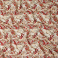 Warm Beige Abstract Viscose Fabric by the Meter