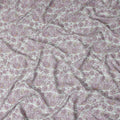 Ivory White Paisley Viscose Fabric by the Meter