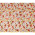 Mustard Yellow Floral Viscose Fabric by Meter