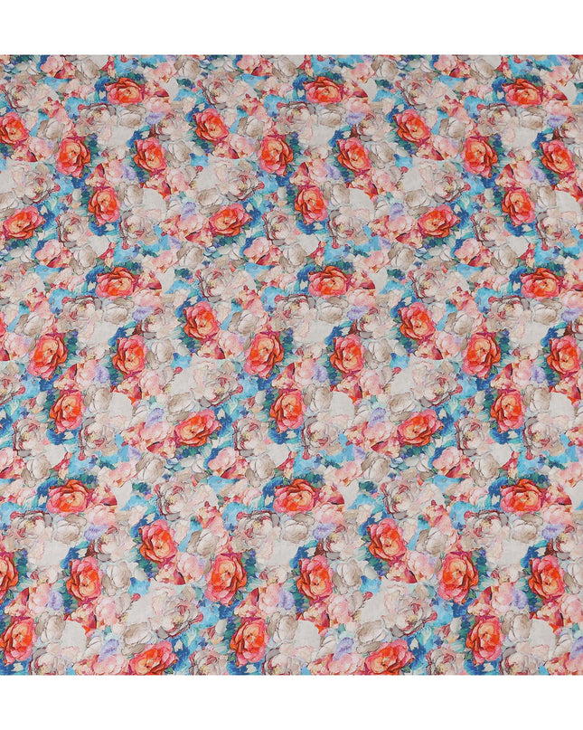Multicolor Floral Viscose Fabric | By Meter