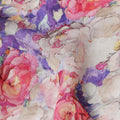 Blush Pink Floral Viscose Fabric | By Meter