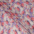 Blush Pink Floral Viscose Fabric | By Meter