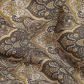 Grey Paisley Print Viscose Fabric by Meter