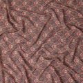 Chestnut Brown Paisley Viscose Fabric by the Meter