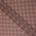Chestnut Brown Paisley Viscose Fabric by the Meter