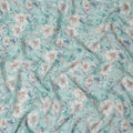 Mint Green Floral Viscose Georgette Fabric