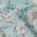 Mint Green Floral Viscose Georgette Fabric