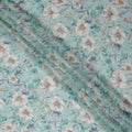 Mint Green Floral Viscose Georgette Fabric