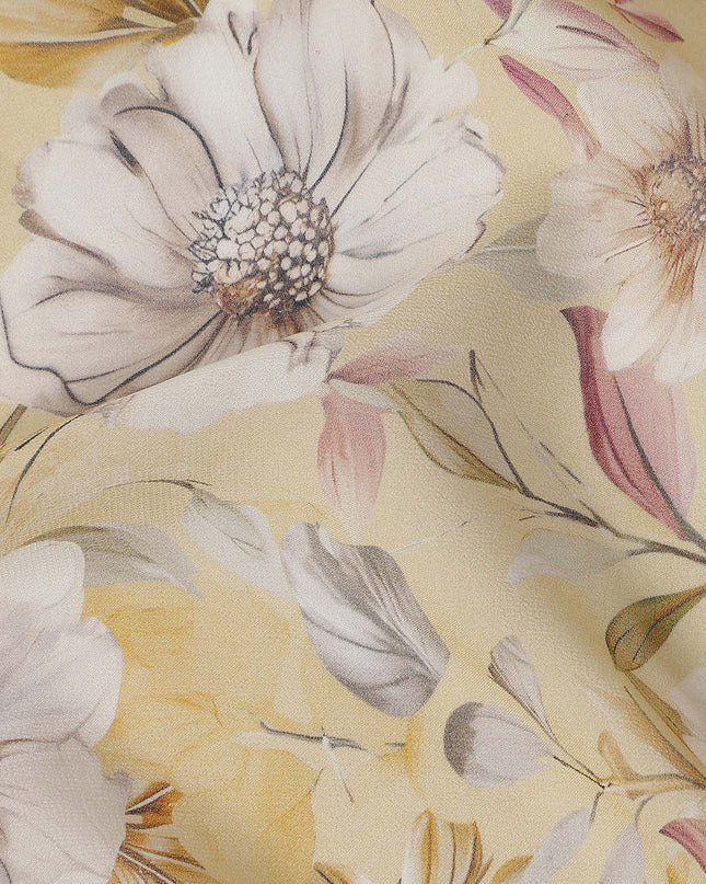 Sand Beige Viscose Georgette Fabric