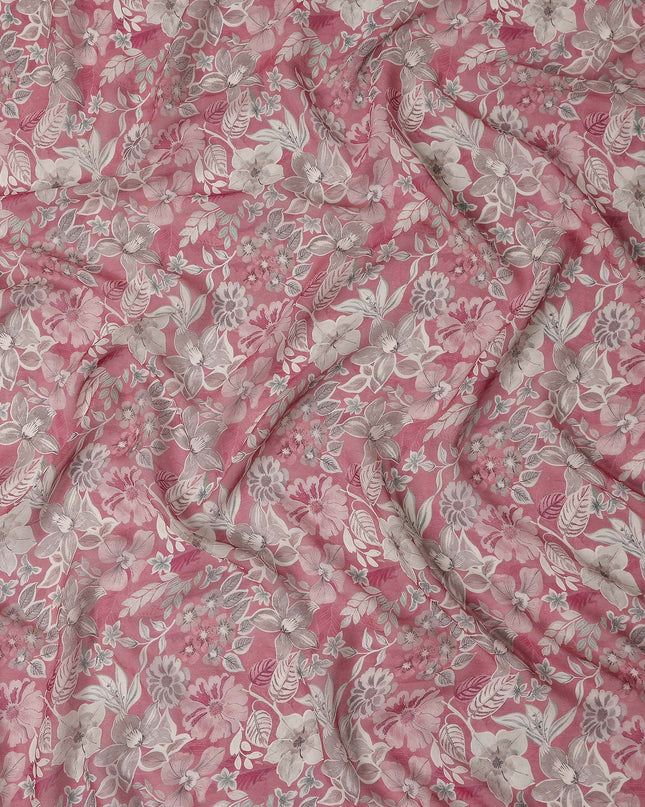Rose Pink Viscose Georgette Fabric | Regal