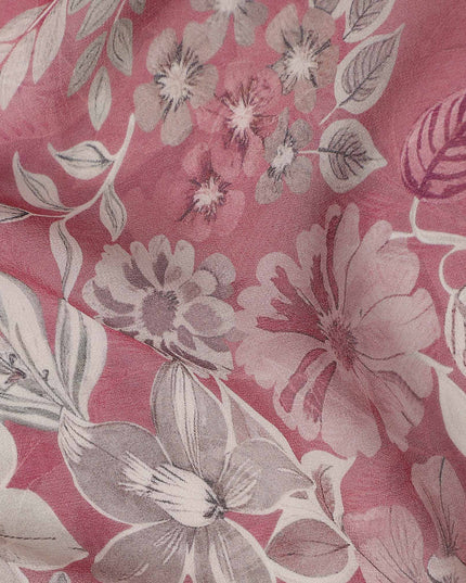 Rose Pink Viscose Georgette Fabric | Regal