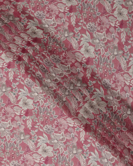 Rose Pink Viscose Georgette Fabric | Regal