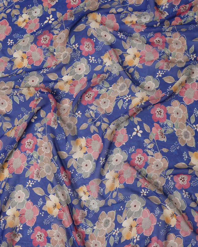 Cobalt Blue Viscose Georgette Fabric | Regal Fabrics