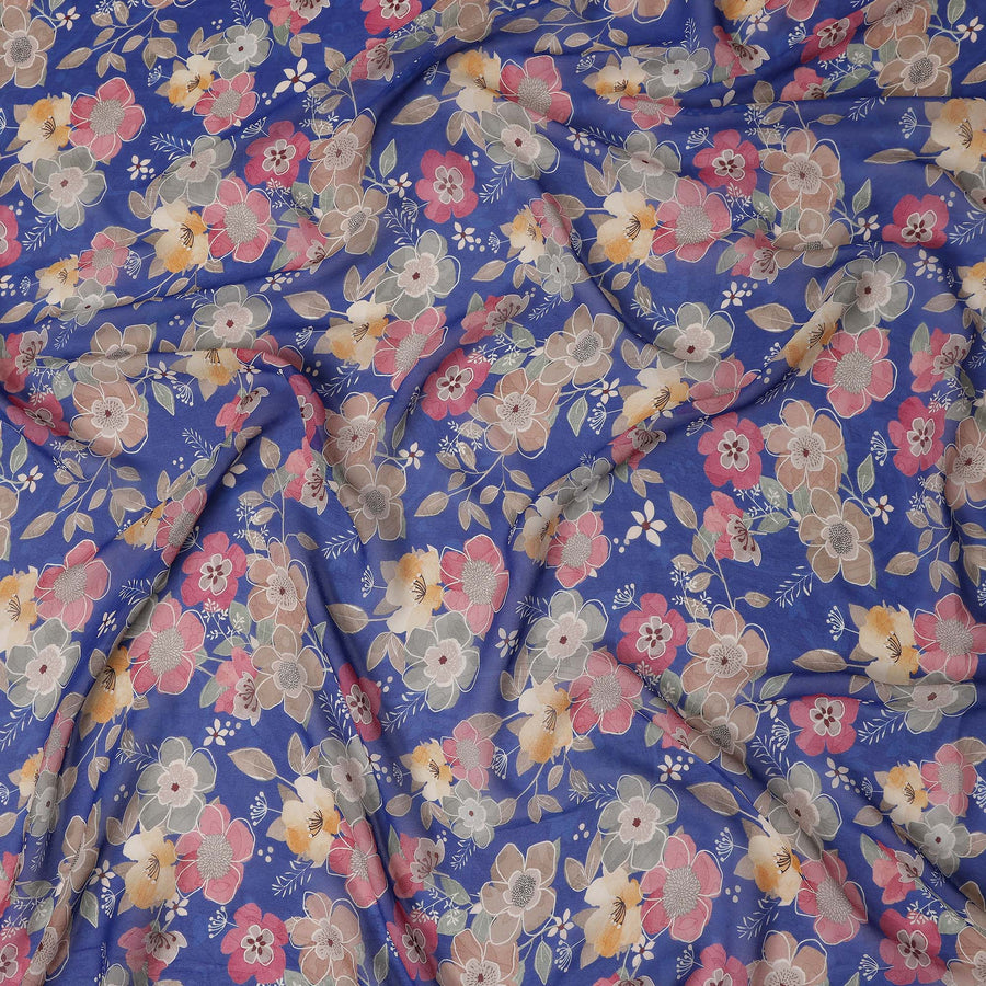 Cobalt Blue Viscose Georgette Fabric | Regal Fabrics