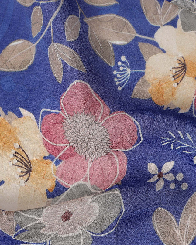 Cobalt Blue Viscose Georgette Fabric | Regal Fabrics
