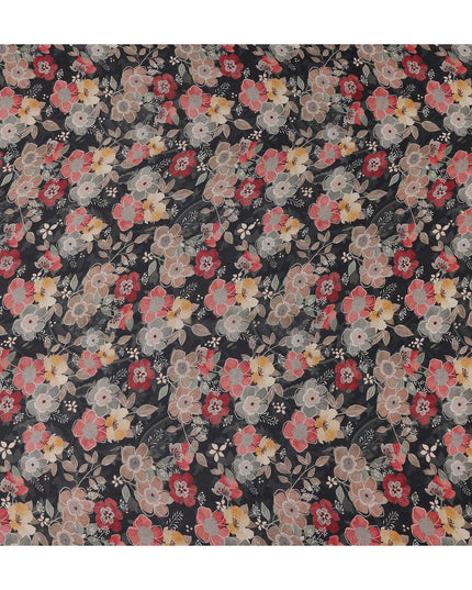 Charcoal Grey Viscose Georgette Fabric | Regal Fabrics
